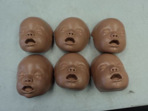 LOT OF 6X ARMSTRONG MEDICAL CHRIS BABY CPR MANIKIN FACES