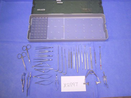 Karl storz eye surgical instrument set with tray (lot of 29) for sale