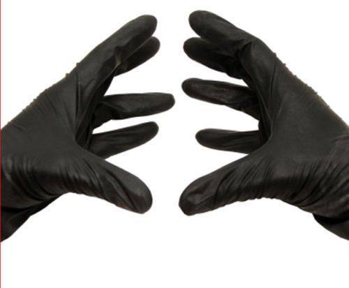 Glove Black Nitrile Industrial Gloves latex powder free 100 BOX 3.5 Mil Medium