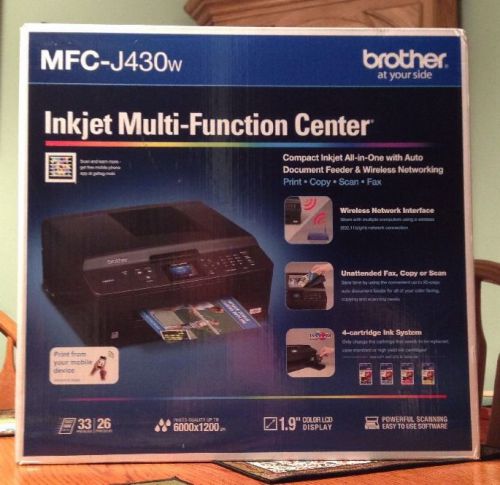 *NIB* MFC-J430w &#034;Inkjet Multi-Function Center NEVER OPENED/SEALED l@@kie!!!