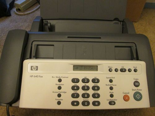 Hp 640 fax machine - needs ink - excellent condition all cords included!!! for sale