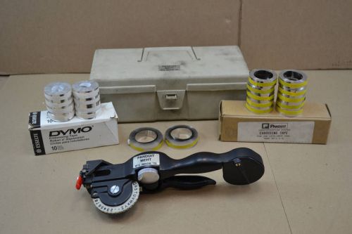 Panduit meht metal embossing hand tool with 21 rolls of tape for sale