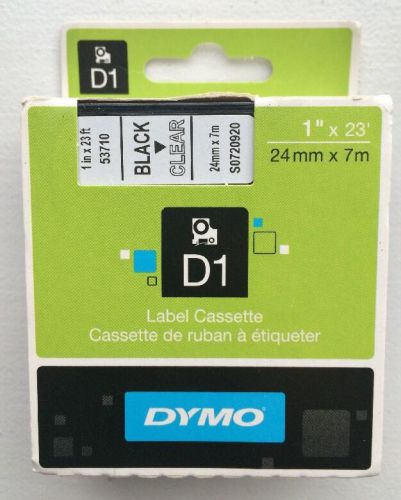 Dymo D1 Tape for Electronic Labelmakers 24mmx7m Black on Clear