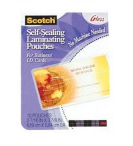 3M Scotch Self-laminating Business Card Protectors Ls851g 25 Sheets/pack