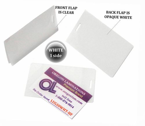 White/Clear Luggage Tag Laminating Pouches 2-1/2 x 4-1/4 Qty 50