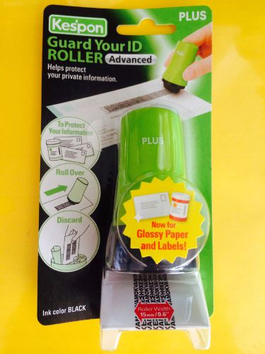 Plus Guard Your ID Roller ADVANCED - GREEN - Black Ink   FREE SHIPPING!!!