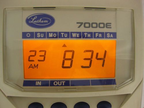 Lathem 7000E Calculating Time Card Clock Recorder Timeclock 50 Employee
