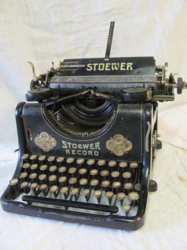 RARE Antique c.1930 STOEWER Record Manual Typewriter Complete Parts or Restore