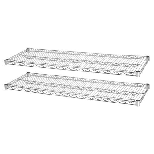 Llr84180 industrial wire shelving, 2 extra shelves, 48&#034;x24&#034;, 2/pk, ce for sale