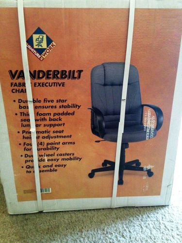 Vanderbilt fabric executive chair with lumbar support, blue- brand new sealed!!! for sale