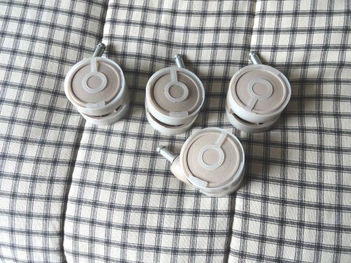 Bassick  office chair casters wheels us made new old stock beige 3/8 inches for sale
