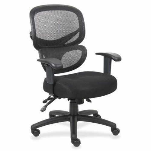 Lorell Mesh-Back Executive Chair, 27&#034;x27&#034;x40-1/2&#034;, Fabric/BK (LLR60622)