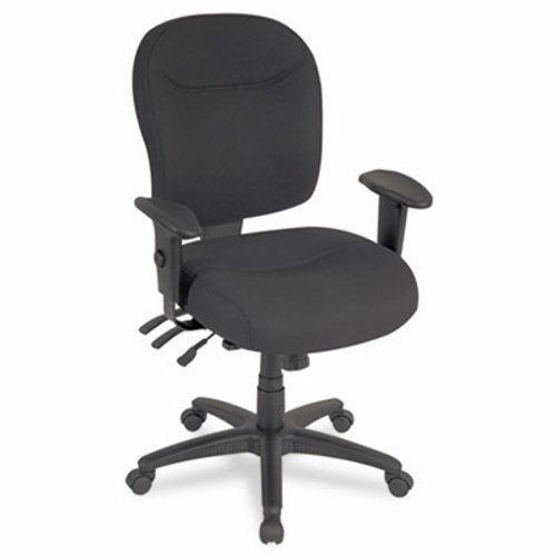 Alera Wrigley Multifunction Chair, Black, Adjustable Arms (ALEWR42FB10B)