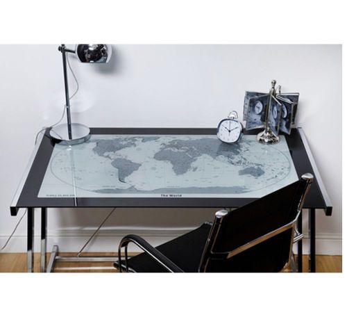 Scrivania design tavolo pc vetro mappamondo arredo ufficio camera for sale