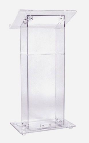 Office Church Floor Standing Clear Acrylic Podium Pulpit Luciet Lectern