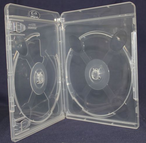 20 VORTEX eco-LITE Blu-ray 3D Clear Double Disc Cases - Holds 2 Disc Premium