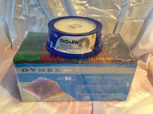 Dynex 50 Count Jewel Cases PLUS 25 DVD+RW (included free!)