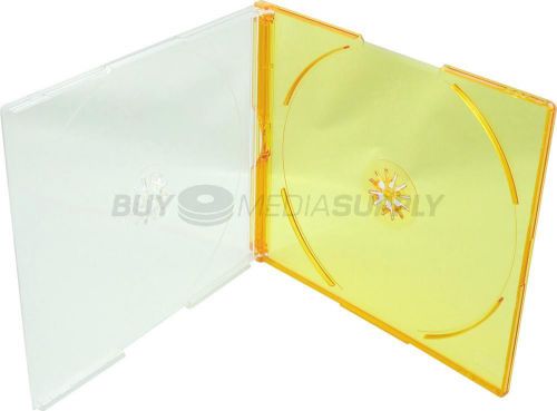 5.2mm slimline orange color double 2 discs cd jewel case - 200 pack for sale