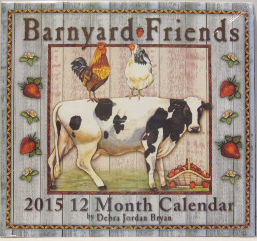 2015 Wall Calendar 12 Month Barnyard Friends Organizer Daily Planner Agenda Cow