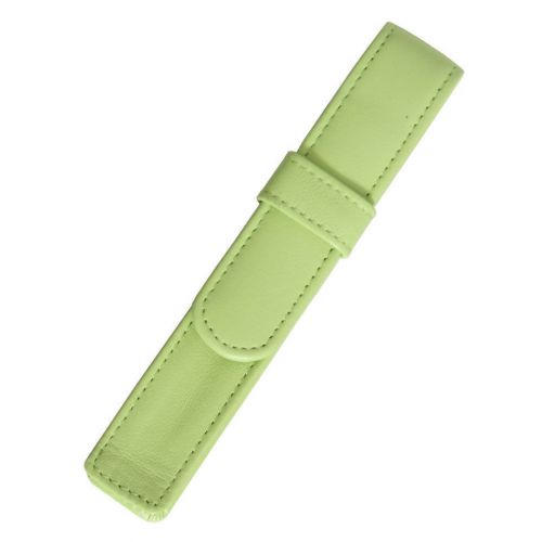 Royce leather single pen case - key lime green for sale