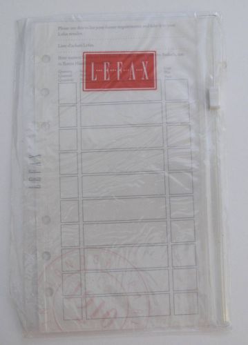 Lefax Planner Refill 6 Ring Ziploc Closure Multi-Purpose Acetate Envelope