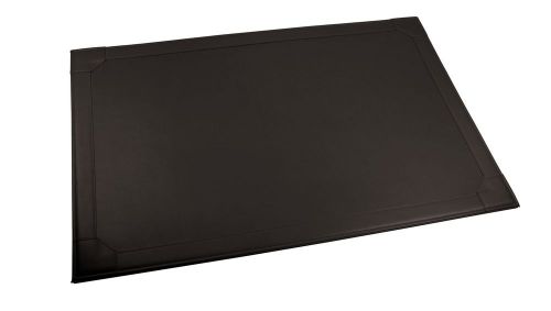 LUCRIN - Desk pad with border 24 x 16 inches - Smooth Cow Leather - Brown