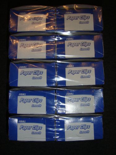 NEW REGULAR SIZE PAPER CLIPS SMOOTH QUILL BRAND 10 PK