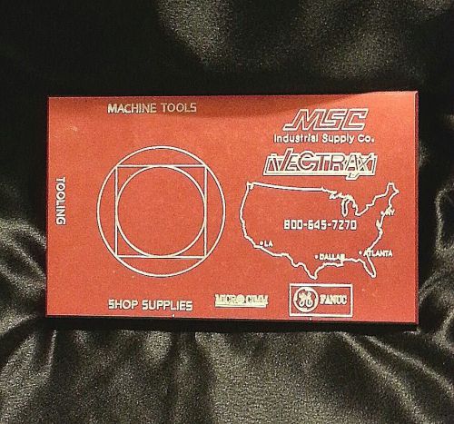 Msc industrial supply aluminum paper weight 3lbs &amp; 15 oz advertising 8&#034;x5&#034;x1&#034; for sale