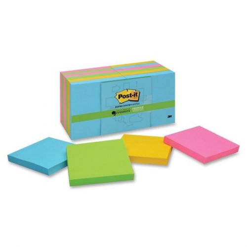 Post-it evernote super sticky notes - removable, recyclable - 3&#034; x (65412ssmev) for sale