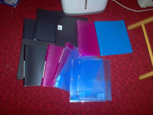 8 ASSORTED BINDERS AND EXTRAS