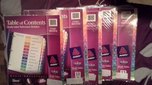 Avery Colorful Table of Contents Ready Index Reference Dividers 12 tabs #11141