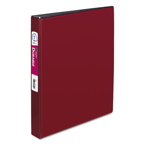Durable binder with slant rings, 1&#034; capacity, burgundy for sale