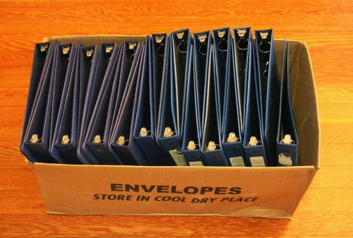 Binders, Blue Vinyl, 3 Ring, 1 inch, various brands