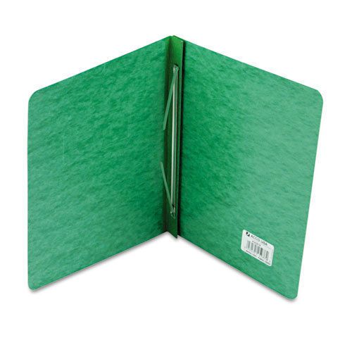 Pressboard report cover, prong clip, letter, 3&#034; capacity, dark green for sale