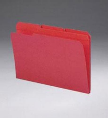 Smead Colored Folders Two-Ply Tab Legal Size 1/3 Cut Tab Red