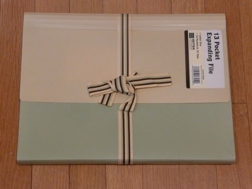 NWT Better Office Product 13 Pocket Expanding Accordion File Folder Ribbon