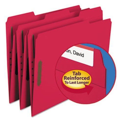 Smead Fastner Folders / 2 -Ply Tabs #12740 1/3 Cut / Letter / Red