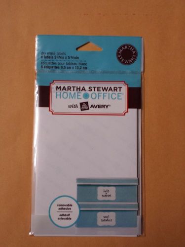 1 pack Martha Stewart Home Office Kitchen Labels, Rectangle  - 6 labels