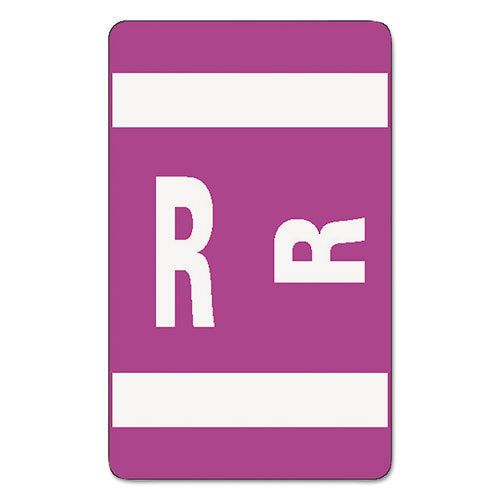 Alpha-Z Color-Coded Second Letter Labels, Letter R, Purple, 100/Pack