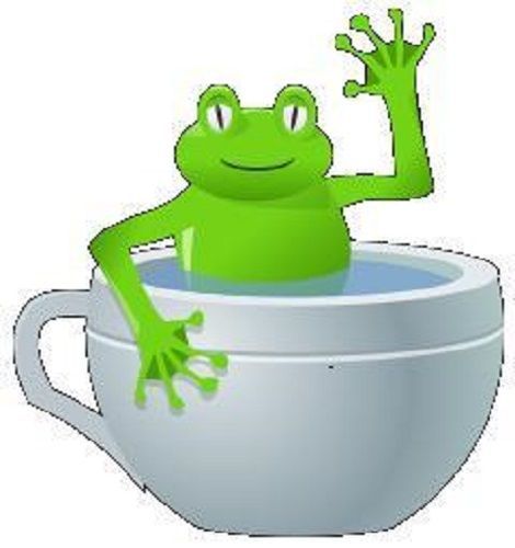 30 Custom Frog In A Cup Personalized Address Labels
