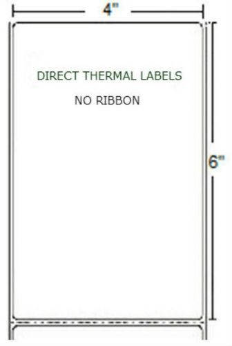 4&#034;x6&#034; Zebra Z-perform 2000D Direct Thermal Labels 1000/Roll 10000290 - 4 ROLLS