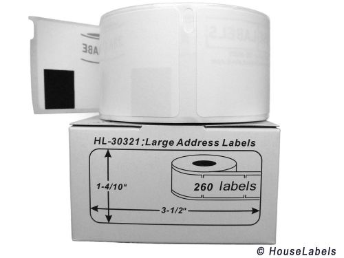 2 rolls of large address labels in mini-cartons fits dymo® labelwriters® 30321 for sale