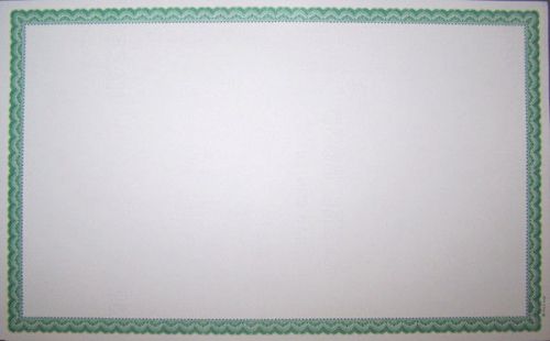 Gc438 goes legal size laser certificate, green border, package of 25 for sale