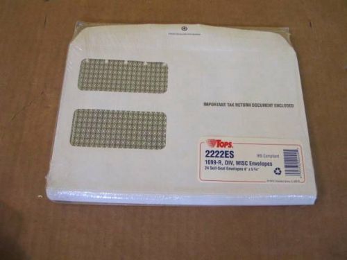 Tops double window 24 self seal envelopes top2222es with security tinting for sale