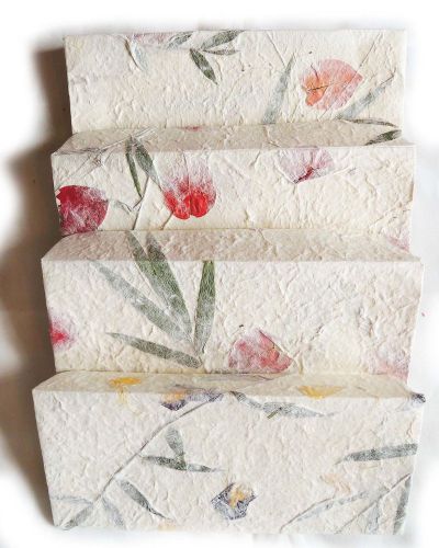 Hand Made Floral Paper Envelopes - with bonus writing paper
