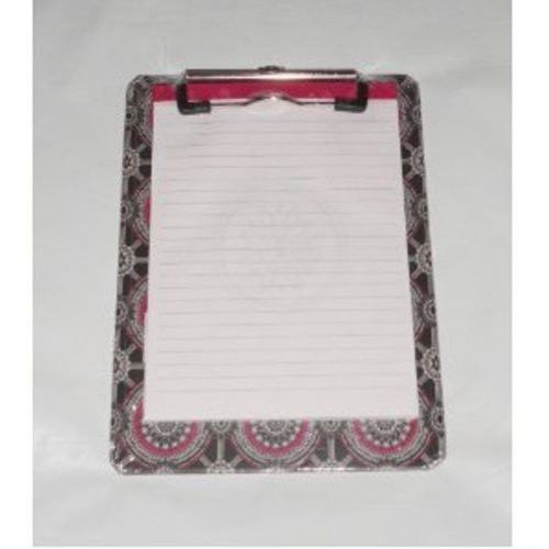 Divoga izabella decorative clipboard &amp; notepad 50 sheets pink and black 8.25 x 6 for sale