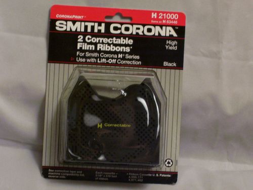 Smith Corona H21000 2 Correctable Film Ribbons NIB Black Same as H63446