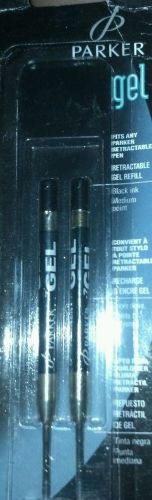 Parker Refill for Gel Ink Roller Ball Pens, Medium, Black New