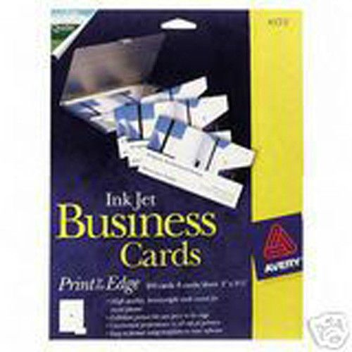 Avery 8373 glossy photo inkjet 320 business cards bulk pack no outside prints. for sale