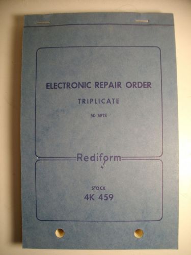 Rediform electronic repair order form 4k 459 triplicate 50 sets for sale
